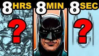 Drawing BATMAN in 8 HOURS | 80 Min | 8 Min | 80 Sec & 8 Seconds!!!