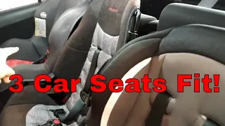 HOW TO FIT 3 CARSEAT in a CAR or CROSSOVER - SAFE, EASY