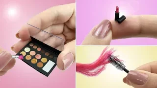 3 BEAUTY THINGS for Barbie and Other Dolls - Makeup, Lipstick and Brush