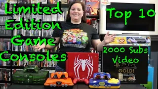 My Top 10 RARE and FAVORITE Limited Edition Game CONSOLES in the Collection - 2000 Subs Video