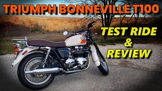 Triumph Bonneville T100 Review - What does a BIGGER, TALLER, HEAVIER Rider think?