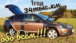 Skoda Octavia A7 - ОБО  ВСЁМ ПОСЛЕ ГОДА ЭКСПЛУАТАЦИИ!