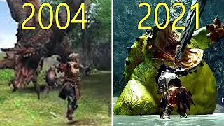 Evolution of Monster Hunter Games 2004 2021