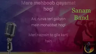 Mere Mehboob Qayamat Hogi || SANAM BAND  || Karaoke 🎤 Version || Songs Karaoke 🎤