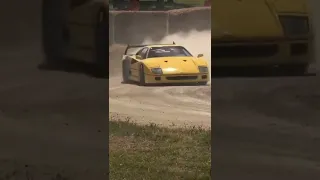 Ferrari F40 on a dirt track