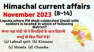 Himachal Pradesh current affairs november 2023