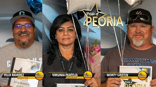 2024 Pride of Peoria Prize Patrol: Virginia Pantoja, Monty Griffin and Felix Ramirez from Cactus HS
