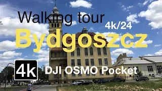 Polish walking tour Bydgoszcz street view 4k