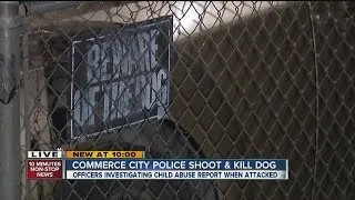 Commerce City police officer shoots dog