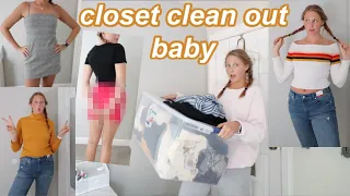 EXTREME CLOSET CLEAN OUT! Trying on all of my clothes to sell on DEPOP