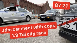 Jdm Car meet 2021 with cops | покатушки tdi power | салон Golf 2 сборка