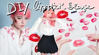 DIY Maison Margiela Inspired Lipstick Kiss Print Blouse Tutorial