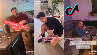 Call your Husband/Boyfriend  by His First Name Challenge.. Tiktok Compilation.. Hilarious Reaction..