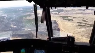 4th CAB CH-47 Clydesdales Fire Fighting Approaching Fire Objective Area