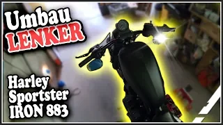 Harley Sportster Lenker Umbau Iron 883 | Flacher Lenker | MotoVlog