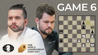 FIDE World Chess Championship Game 6 | Carlsen vs. Nepo