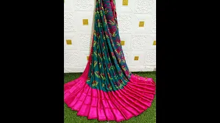 chiffon saree collection for DM 👉 9361914980