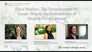 Webinar - Place Matters: The Environment We Create Shapes the Foundations of Healthy Development