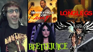 Trailer Reaction Roundup (Beverly Hills Cop: Axel F/Beetlejuice 2/Longlegs/Berserk: Black Swordsman)