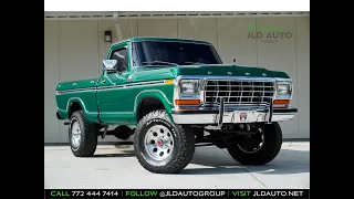 1978 Ford F-150 Ranger Lariat FOR SALE! 4x4! 351 V8! Dark Jade Metallic! Original Documentation!