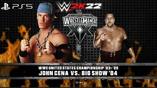 WWE 2K22 (PS5) - JOHN CENA vs BIG SHOW | US CHAMPIONSHIP MATCH WRESTLEMANIA 20 (1080P 60FPS)