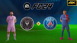 FC 24 - INTER MIAMI vs. PSG - Lionel Messi vs. Kylian Mbappé - [4K]