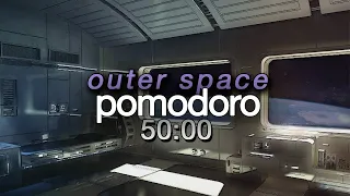 🚀 50/10 POMODORO TIMER 🌟 SPACE music ambient for STUDY & WORK   (Focus music + ASMR breaks)