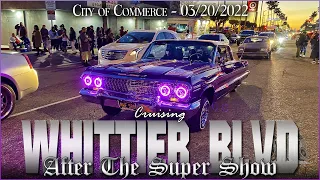 Cruising Whittier Blvd after Lowrider Super Show 03/20/2022