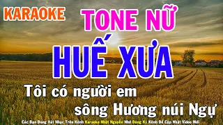 Huế Xưa Karaoke Tone Nữ Nhạc Sống - Phối Mới Dễ Hát - Nhật Nguyễn