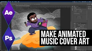 Turn Music (Single/Album) Artwork into an animation from Photoshop to After Effects (Full Video)