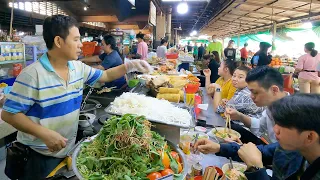 Delicious Food Market - Yellow Pancake, Khmer Noodle, Vegetables, Seafood, Fish & More |TourWithPapa