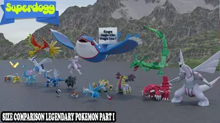 Legendary Pokemon Size Comparison Part 1 - Who is the Biggest?