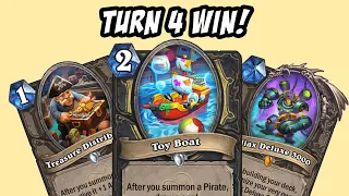 Hearthstone - WINNING ON TURN 4 WITH THIS INSANE TOP TIER PIRATE ROGUE DECK!!!