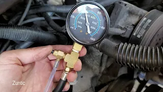 Checking Fuel pressure on Van e350 with Fuel Pressure Tester Kit - fuel pump psi