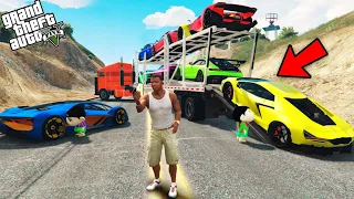 GTA 5 : Franklin Delivering BILLIONAIRE Supercars With Shinchan & Pinchan In GTA 5 !