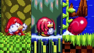 All Knuckles Spindash Animations