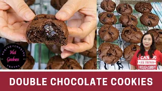 Double Chocolate Cookies by Mai Goodness | Can Be Oven Baked or Air Fryer Baked | Crisp & Chewy