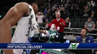 MVP Special Delivery: Lucky fans cherish game-worn shoes from Bucks star Giannis Antetkounmpo