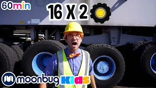Baufahrzeuge lernen mit Blippi | Kinderlieder und Cartoons | Blippi | Moonbug Kids Deutsch