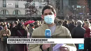 Coronavirus pandemic in France: Culture sector workers protest closures