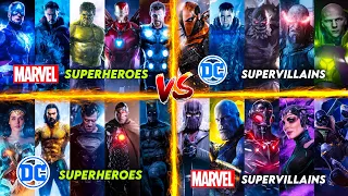 Marvel Superheroes VS Dc Supervillains & Dc Superheroes VS Marvel Supervillains | MCU Vs DCEU Hindi