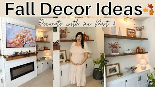 FALL DECOR IDEAS |  Fall Decorate with me 2023 | Fall Living Room Decorating | Part 3