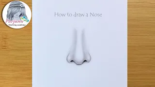 How to draw a nose - Step by step  #Creative #art #Satisfying #Shorts