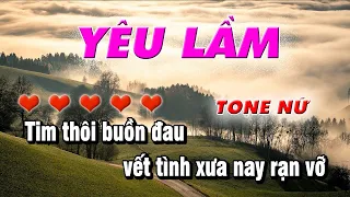 Yêu Lầm Karaoke - Nhạc Hoa Lời Việt -  Nhạc Trẻ Lý Hải - Làng Hoa