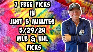 MLB, NHL Best Bets for Today Picks & Predictions Wednesday 5/29/24 | 7 Picks in 5 Minutes