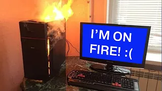 r/Talesfromtechsupport "My Computer is Literally on Fire"