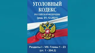 Уголовный кодекс РФ (2021) - Разделы I - VIII. Главы 1 - 23 (ст. 1 - 204.2) - аудиокнига