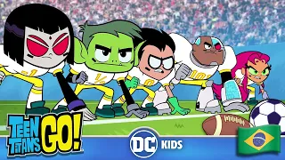 Futebol vs Futebol Americano | Teen Titans Go! em Português 🇧🇷 | @DCKidsBrasil