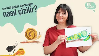 🐌🐛🐜 Sevimli Hayvanlar Çiziyoruz! (Tırtıl, Karınca, Salyangoz) Çizimi Kolay Resim Etkinlikleri