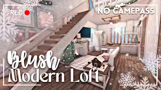 [ roblox bloxburg ] 🎀 no gamepass christmas blush modern loft | ꒰ build & tour ꒱ - itapixca builds